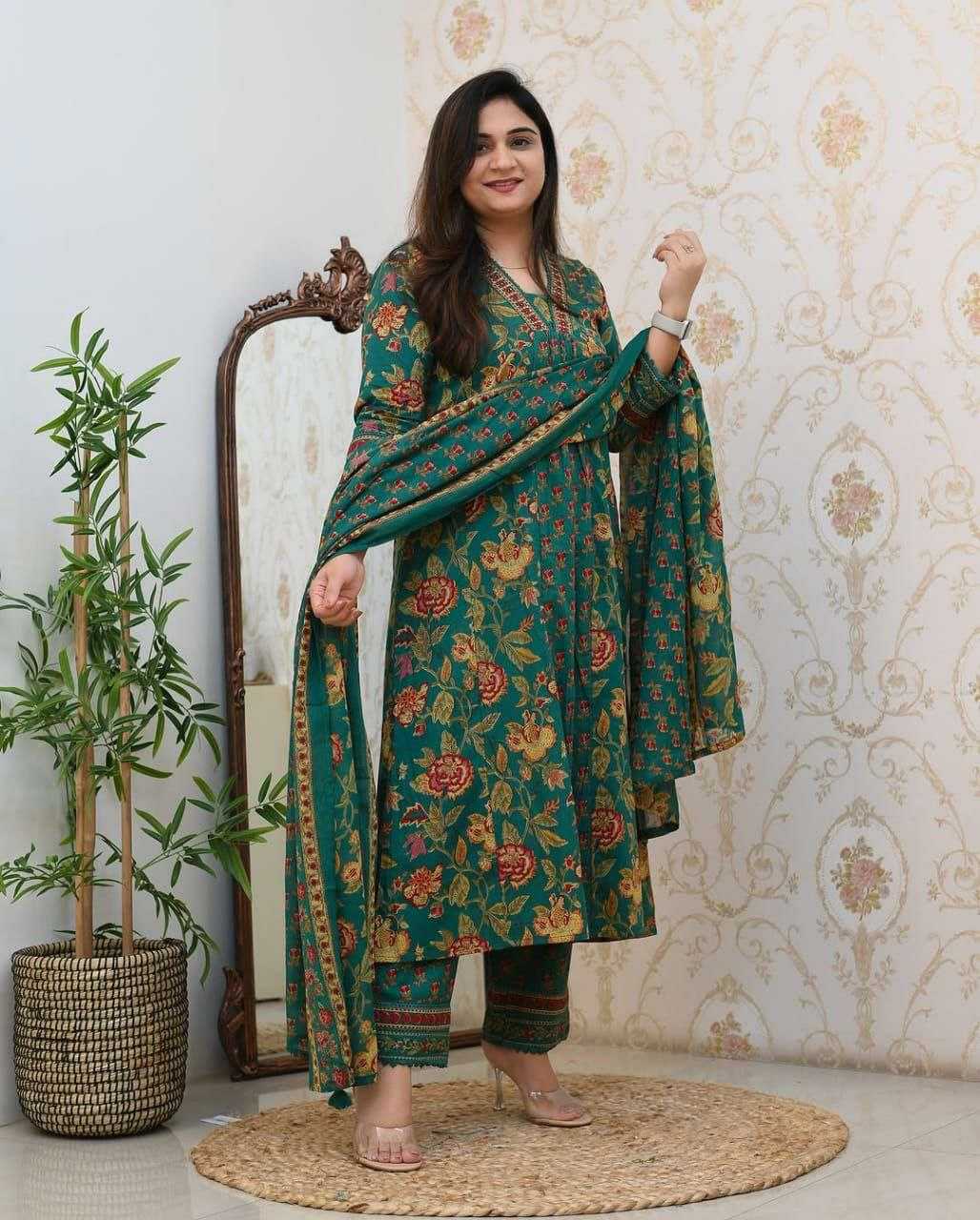 Cotton  Anarkali Suit